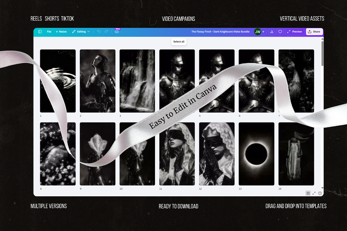 Dark Knightcore Video Bundle, a Social Media Template by The Flossy Finch (Photo 20 of 20)