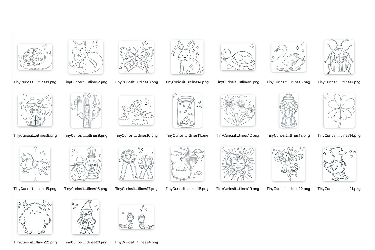 Tiny Curiosities Whimsical Clipart, an Illustration by Vita Zuka Art (Photo 3 of 8)