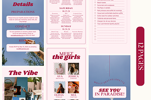 Pink Digital Bachelorette Itinerary