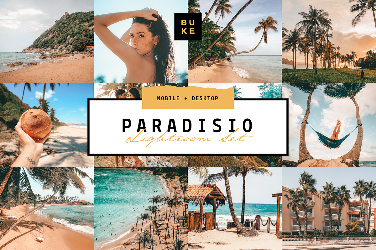 Paradisio 8 Lightroom Presets Bundle, a Preset Add-On by SHOOM HOUSE (Photo 1 of 7)