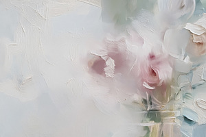 Floral art piece displaying elegant white and pink flowers with, an Illustration by Studio ANNA