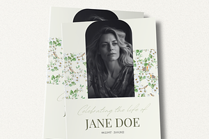 Funeral Program Template Set I Canva