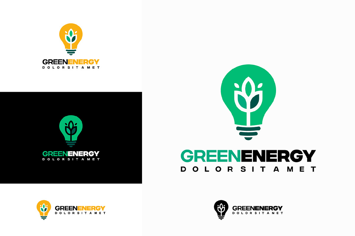 Set of Circle Green Energy Logo, a Branding & Logo Template by Lucky Creative (Photo 2 of 5)