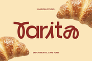 Tarita - Experimental Cafe Font, a Sans Serif Font by Pandeka Studio (Thumbnail 1 of 9)