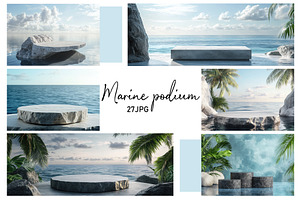 Marble Slabs on Ocean Surface