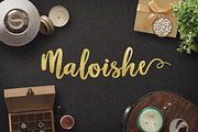 Maloishe Brush Script Font, a Script Font by Design Panoply (Thumbnail 1 of 10)