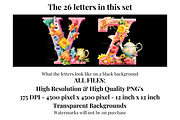 Tea Party Alphabet Letters, a Decorative Illustration by Creative Art By SamM (Thumbnail 7 of 10)