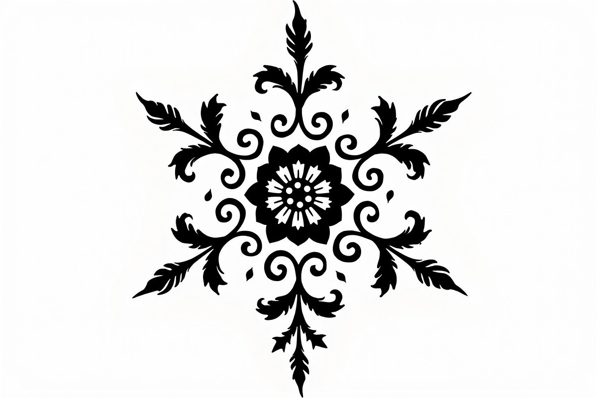 Black Mandala Art Pattern, an Illustration by musafir_fashion (Photo 5 of 9)