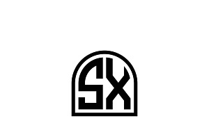 SX Logo Design Vector Template