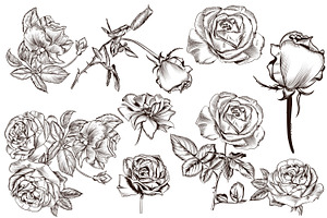 Royal Garden, Vector Clipart Set