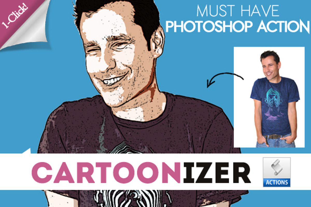 Comic Cartoon Photoshop Action, an Action Add-On by psddude (Photo 1 of 2)