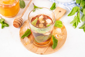 Mint and honey iced tea drink, a Food & Drink Photo by Rimma
