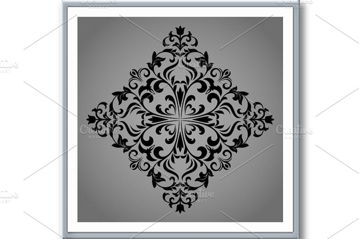 Damask graphic ornament. Floral, a Decorative Illustration by RODINA (Photo 3 of 3)