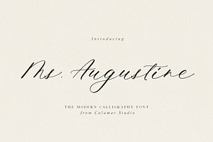 Ms. Augustine Calligraphy Font