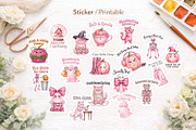 Coquette Pinkoween Sublimation, a Seasonal Illustration by Artnoy (Thumbnail 7 of 18)