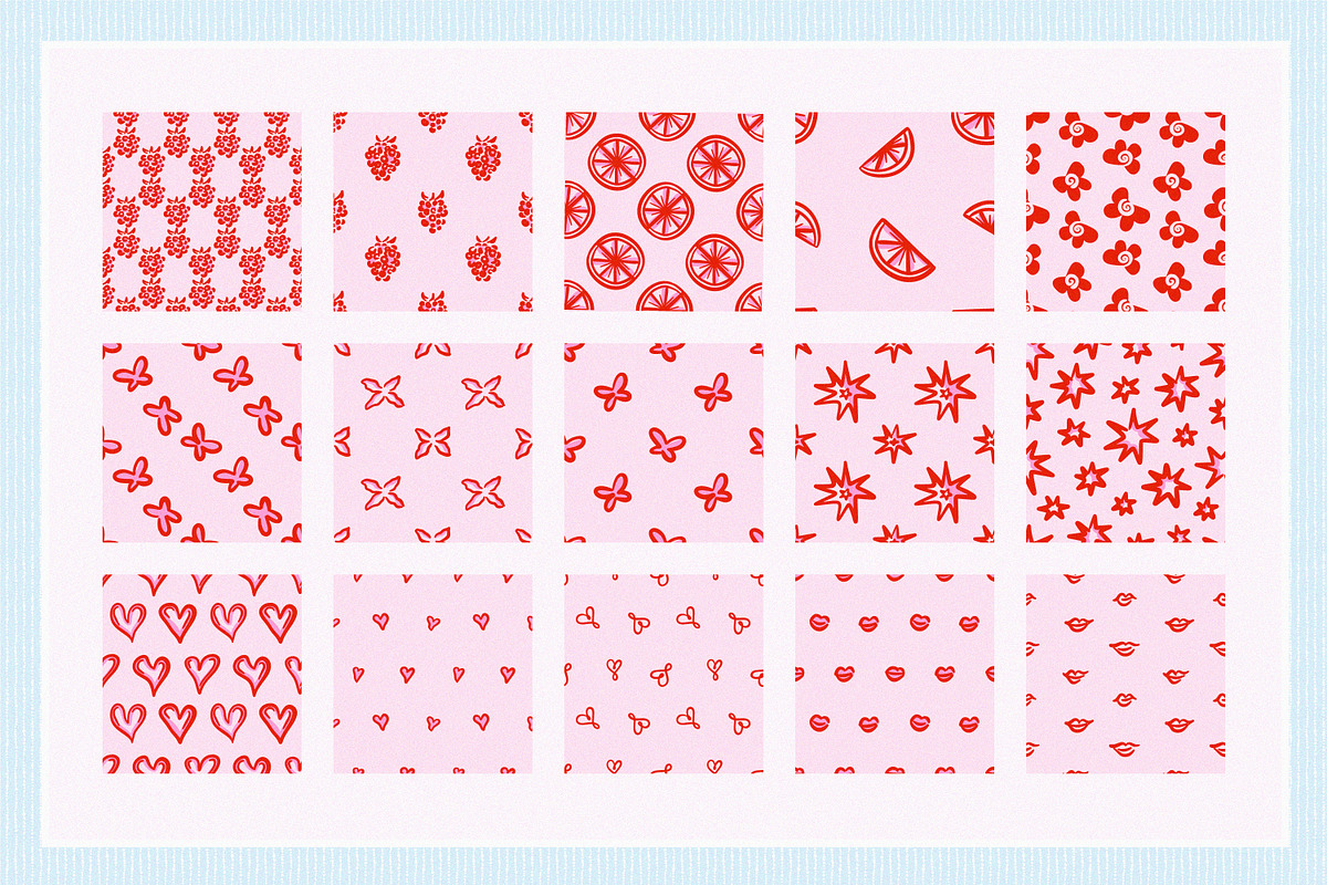 135 Whimsical Patterns and Clip Art, a Pattern Graphic by Leila Divine (Photo 16 of 23)