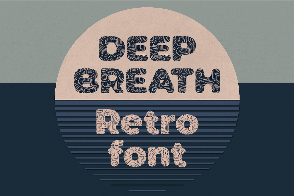 Deep Breath – Stylish Retro Typeface, a Sans Serif Font by Mr.Typeman (Photo 1 of 9)