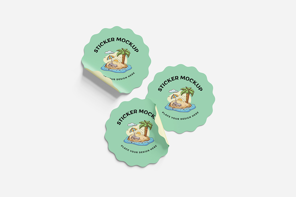 Sticker Mockup, a Product Mockup by Indah (Photo 6 of 6)