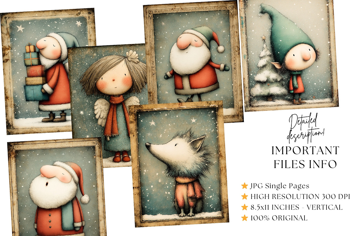 Quirky Santa Printable Christmas, a Seasonal Illustration by Nicole Branger Art (Photo 13 of 15)
