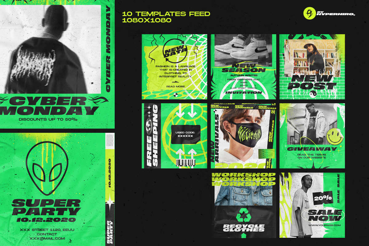 Modern Instagram Templates, a Social Media Template by HYPER HIROⓇ (Photo 4 of 6)