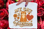 My Cat Is My Valentine Sweatshirt PN, a Graphic by Libby Wishes (Thumbnail 6 of 7)
