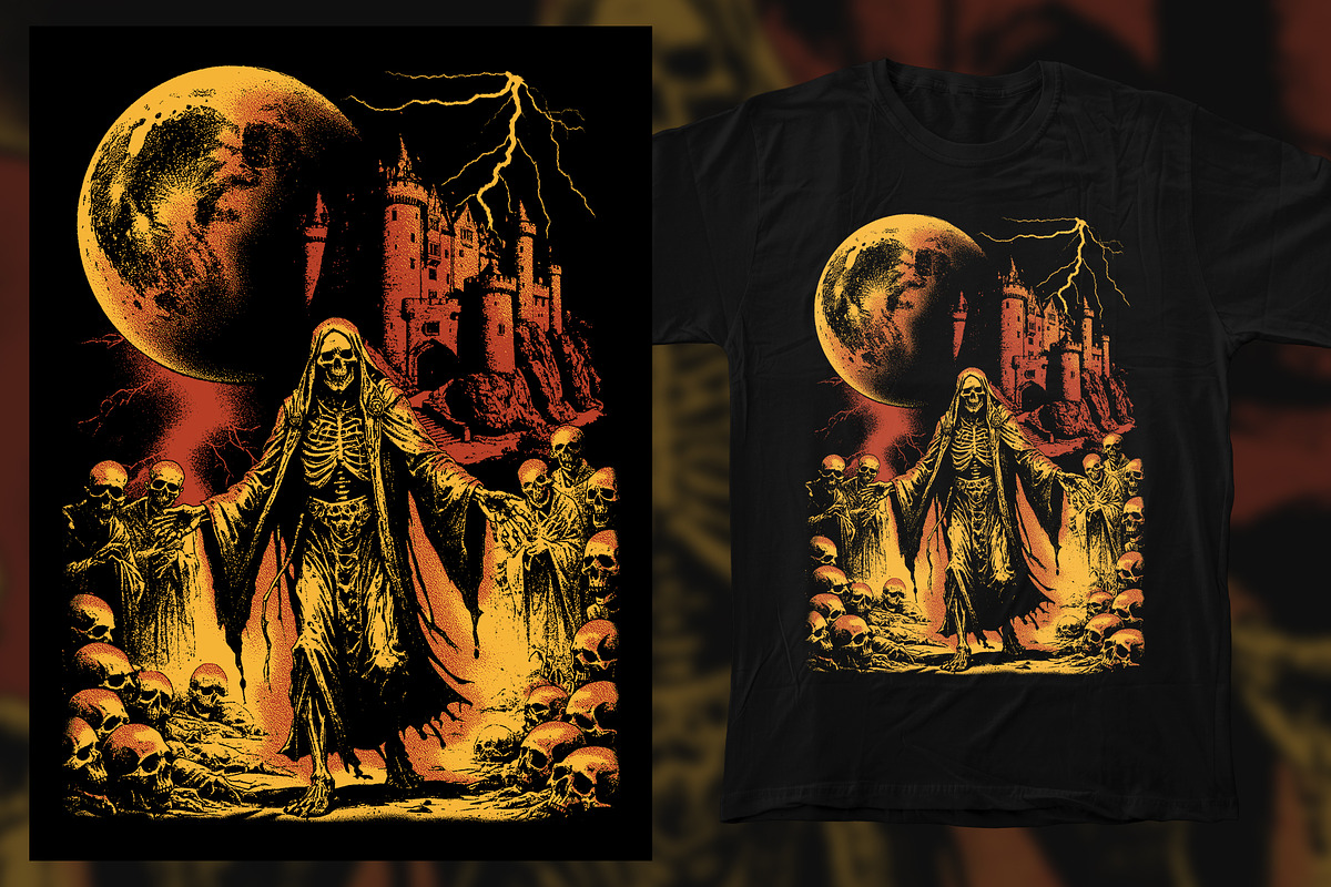 Reapers Castle - T-shirt Design, an Illustration by Stead Supply