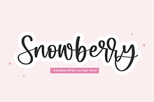 Snowberry | Handwritten Script Font