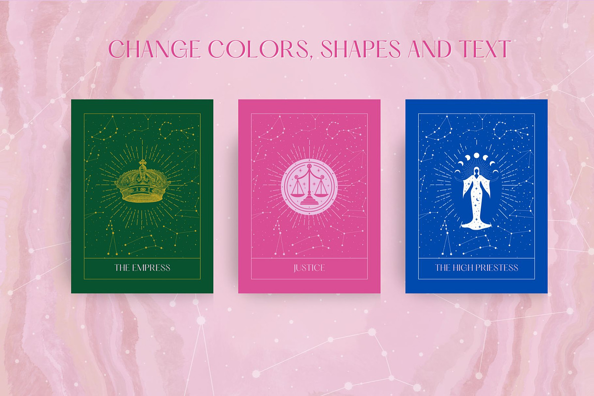 Major Arcana Tarot Card Templates preview 5