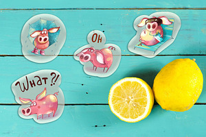 Funny Pig - 22 Illustrations