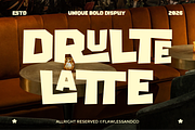Drulte Latte - Bold Display Font, a Sans Serif Font by Flawless And Co (Thumbnail 1 of 10)