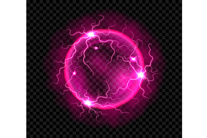 Vibrant energy sphere with plasma, an Illustration by Andrey Yaroslavtsev