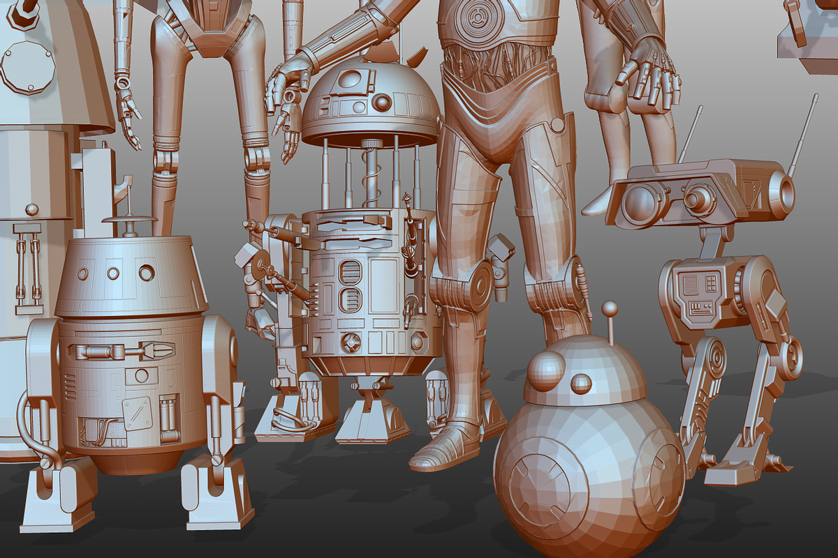 STAR WARS DROIDS PACK low poly, a Characters & Person 3D Model by 2$ SHOP (Photo 3 of 16)