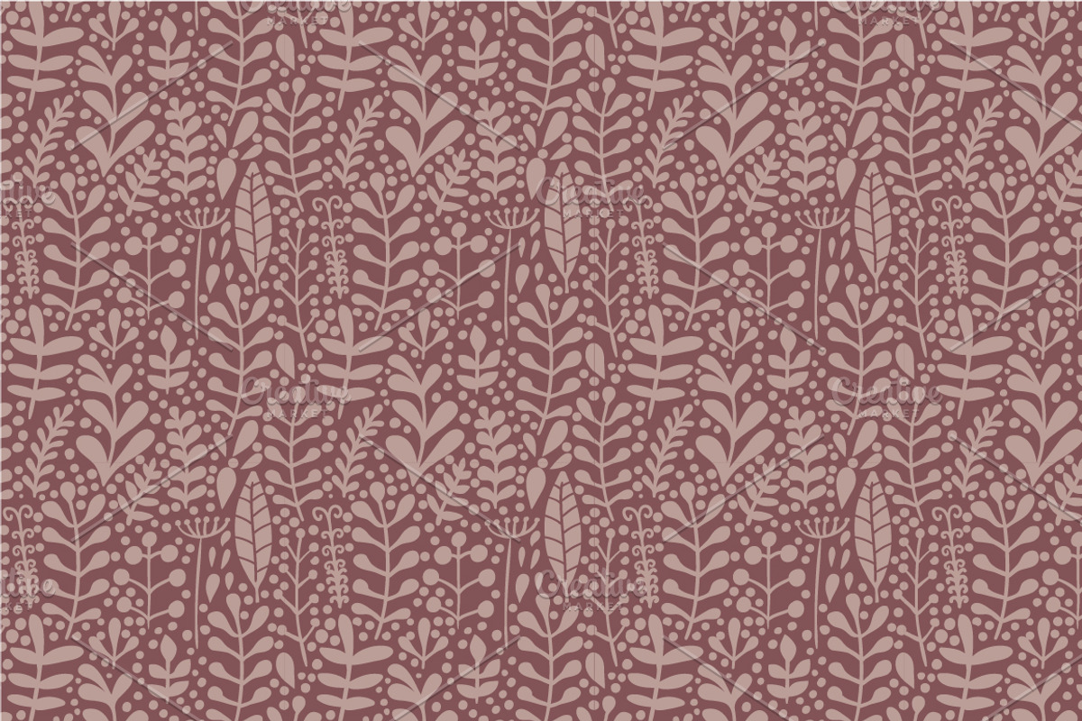 Herbs seamless pattern preview 5