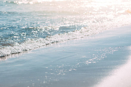 Summer sand beach and seashore waves background, a Nature Photo by Dvoevnore photos