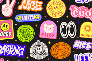 POP ART STICKERS SET - VECTOR DESIGN