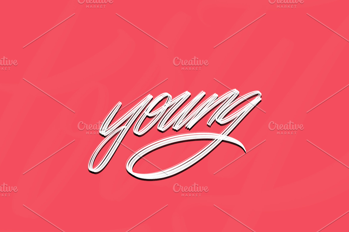 Young Vegas Hand Lettering Brushes, a Brush Add-On by IIAspire (Photo 9 of 14)