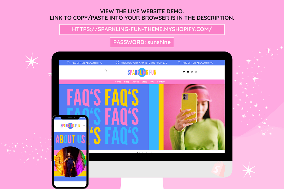 Fun and Colorful Shopify Theme, a Shopify Template by SunshineStudioBoutique (Photo 4 of 9)