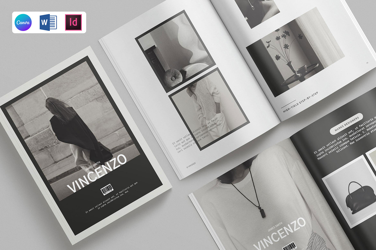 VINCENZO · Magazine | CANVA, a Magazine Template by KreateTribe (Photo 1 of 9)