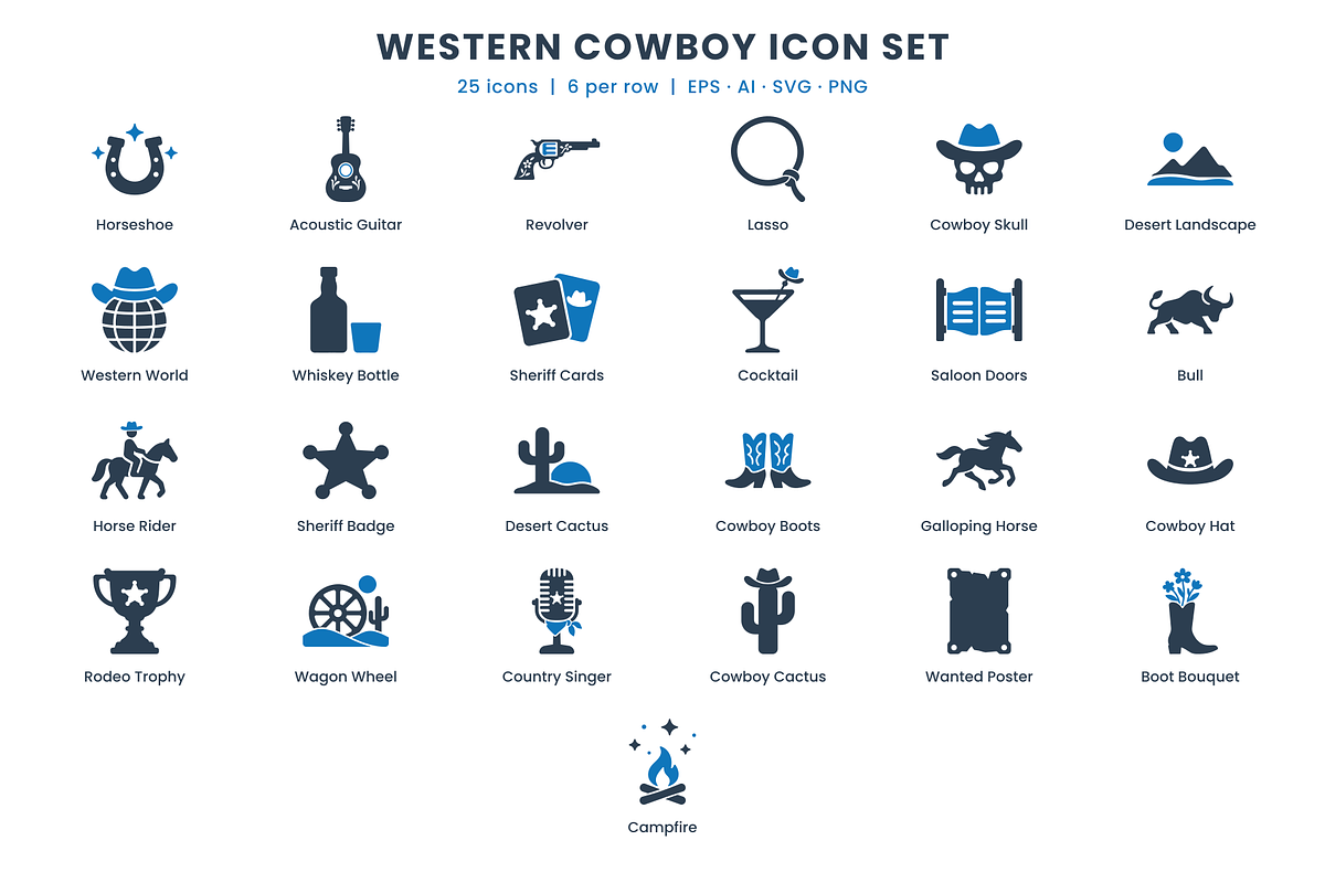 Western Cowboy Icon Set, a Duotone Icon by Symbolic Language (Photo 2 of 4)