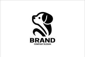 Cartoon style dog logo, a Branding & Logo Template by Vectorium Studio