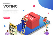 Online Internet Voting Isometric, a Person Illustration by TAlex (Thumbnail 6 of 6)