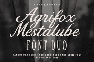 Agrifox Mestalube Font Duo, a Script Font by Maulana Creative