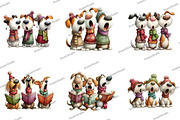 Quirky Christmas Dog Caroler Clipart, an Illustration by DreamArtGraphic (Thumbnail 3 of 5)