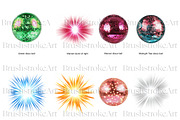 Disco Ball Clipart, Light Burst PNG, a Decorative Illustration by BrushstrokeArtGB (Thumbnail 5 of 9)