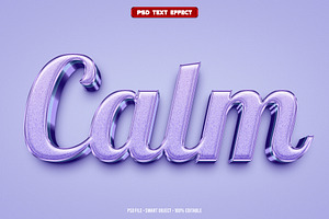 Calm 3D editable text effect, a Layer Style Add-On by Hello Muh