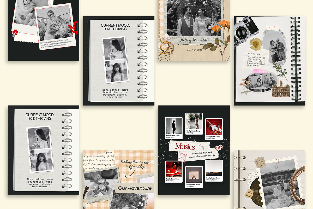 OLD AESTHETIC SOCIAL MEDIA PACK