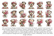 Spring Teddy Bear Clipart, an Illustration by Libby Wishes (Thumbnail 2 of 4)