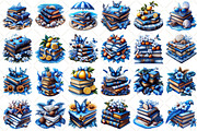 Watercolor Summer Books Stack, an Illustration by Black Bird Studio (Thumbnail 5 of 5)