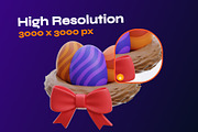 Cute Easter Day 3D Illustrations, an Environmental 3D Model by orenjidesign (Thumbnail 3 of 8)