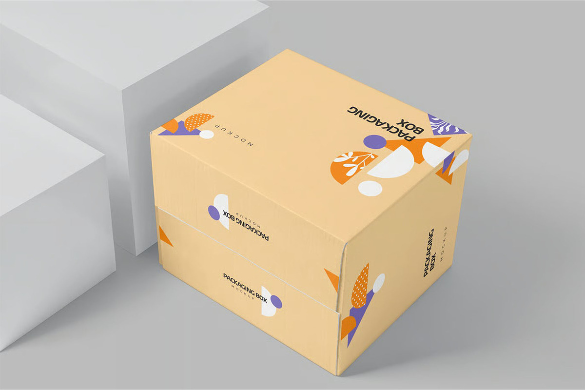 7 Packaging Box Mockups, a Packaging Mockup by megostudi0 (Photo 5 of 9)